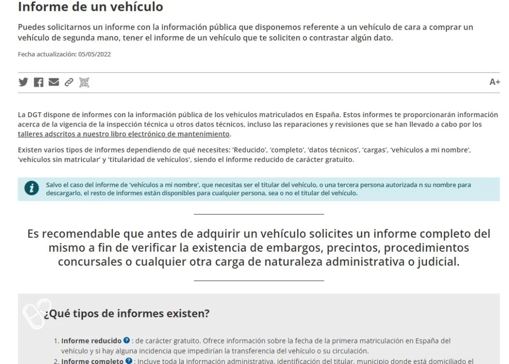 informe vehiculo dgt